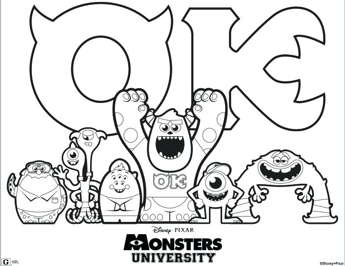 705x543 Mike Wazowski Coloring Pages Mike Coloring Pages Monsters