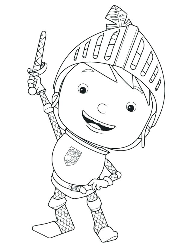 600x834 Knights Coloring Pages Coloring Pages Knights Mike The Knight Yip