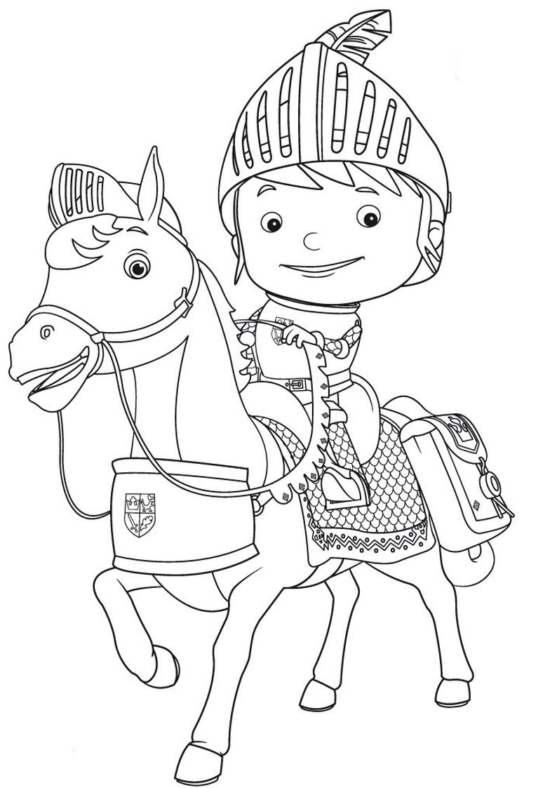 794x1123 Mike The Knight Coloring Pages