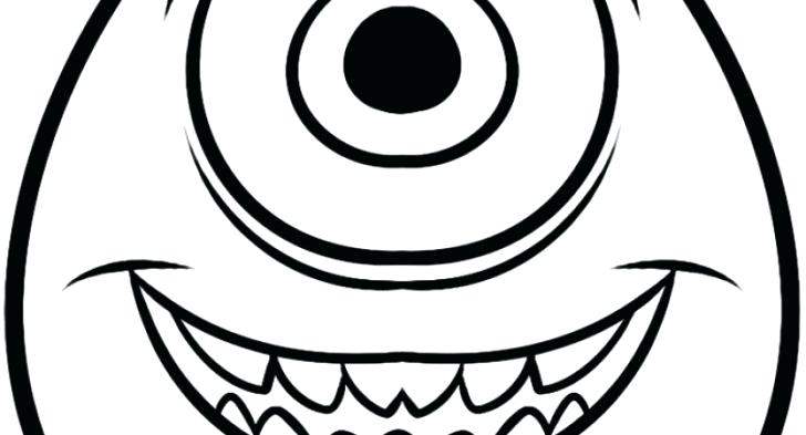 728x393 Mike Wazowski Coloring Pages Coloring Pages For Kids Cartoons Mike
