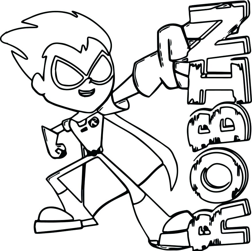 878x875 Mike Wazowski Coloring Pages Coloring Teen Titans Go Robin