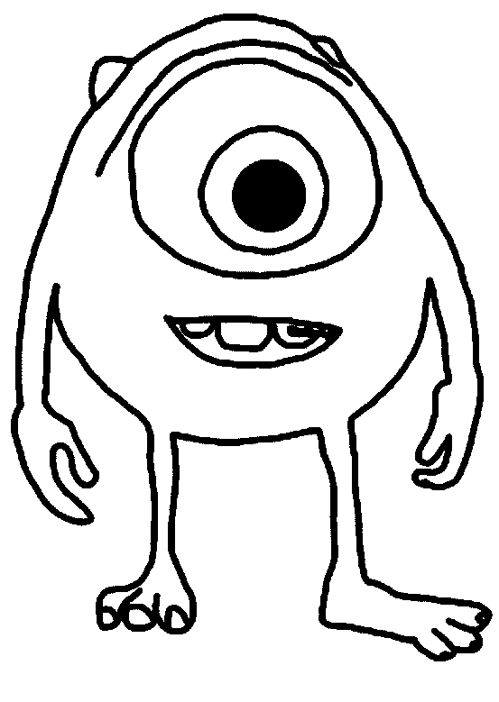 553x779 Mike Wazowski Confused Monsters, Inc Coloring Pages