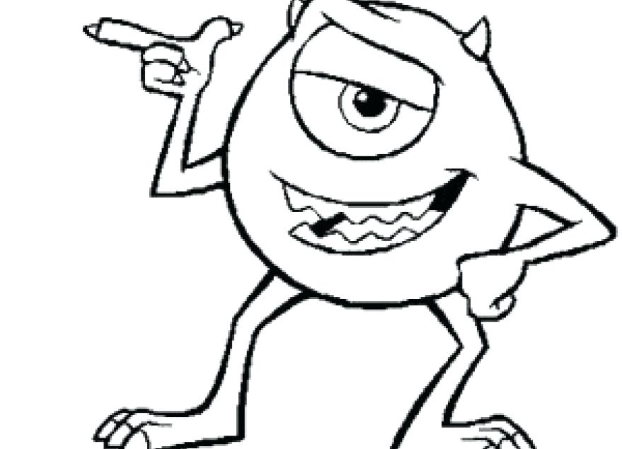 879x635 Monsters Inc Coloring Pages Mike Coloring Home Monsters Inc