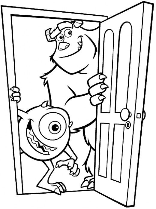 520x695 Monsters Inc Coloring Pages Sullivan Mike And Sulley