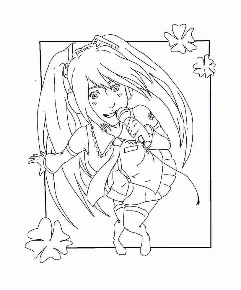 816x979 Miku Hatsune Coloring Page By Doremefasoladedo