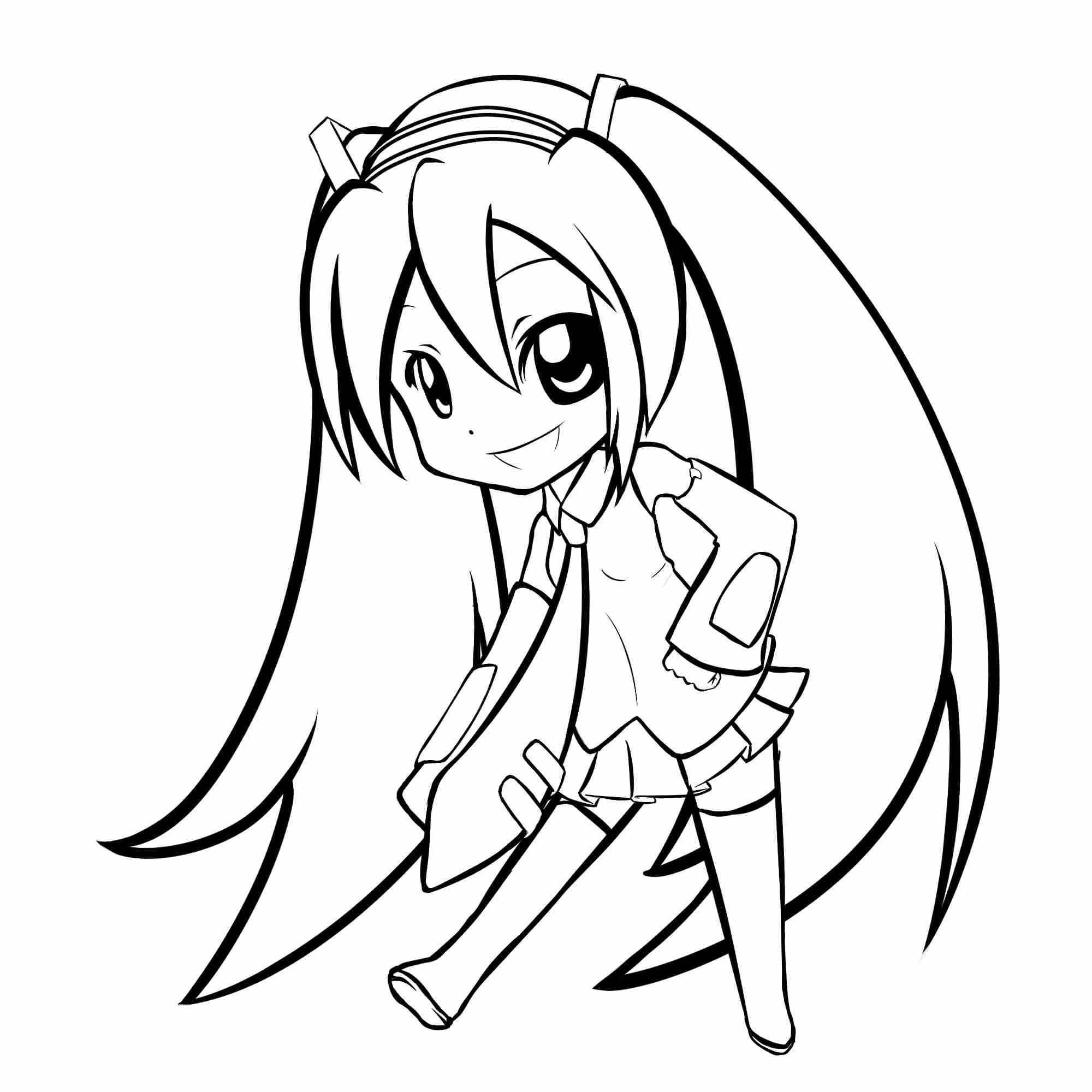 2000x2000 Chibi Cotton Candy Girl Coloring Page Bunch Ideas Of Hatsune Miku