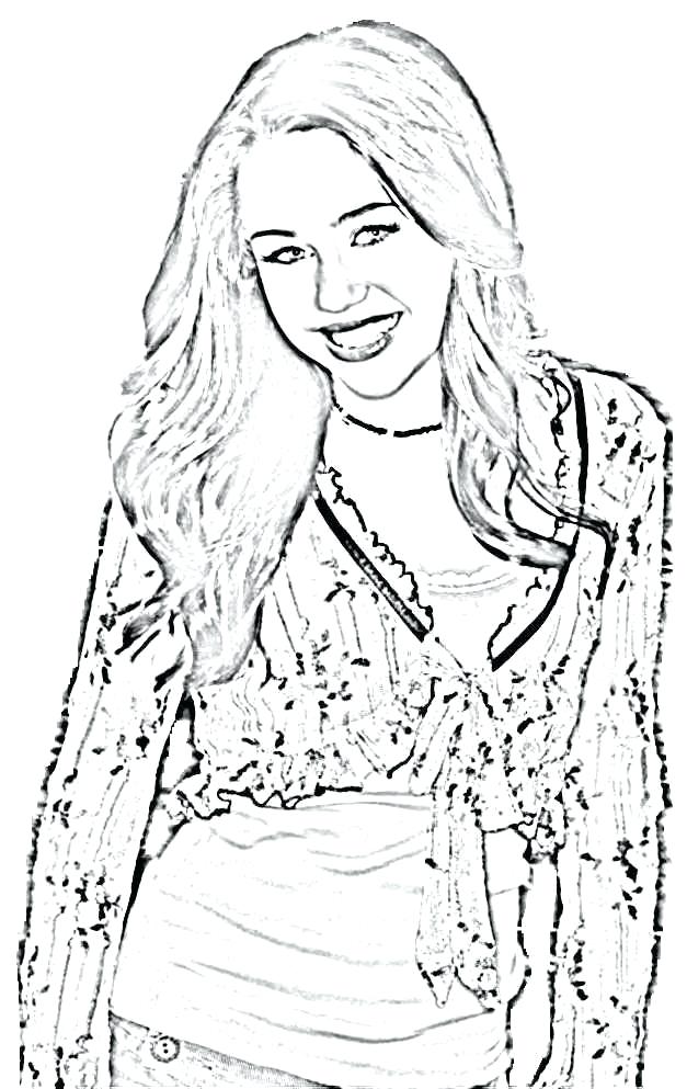 627x993 Miley Cyrus Coloring Pages Smiling Happy Coloring Page For Kids