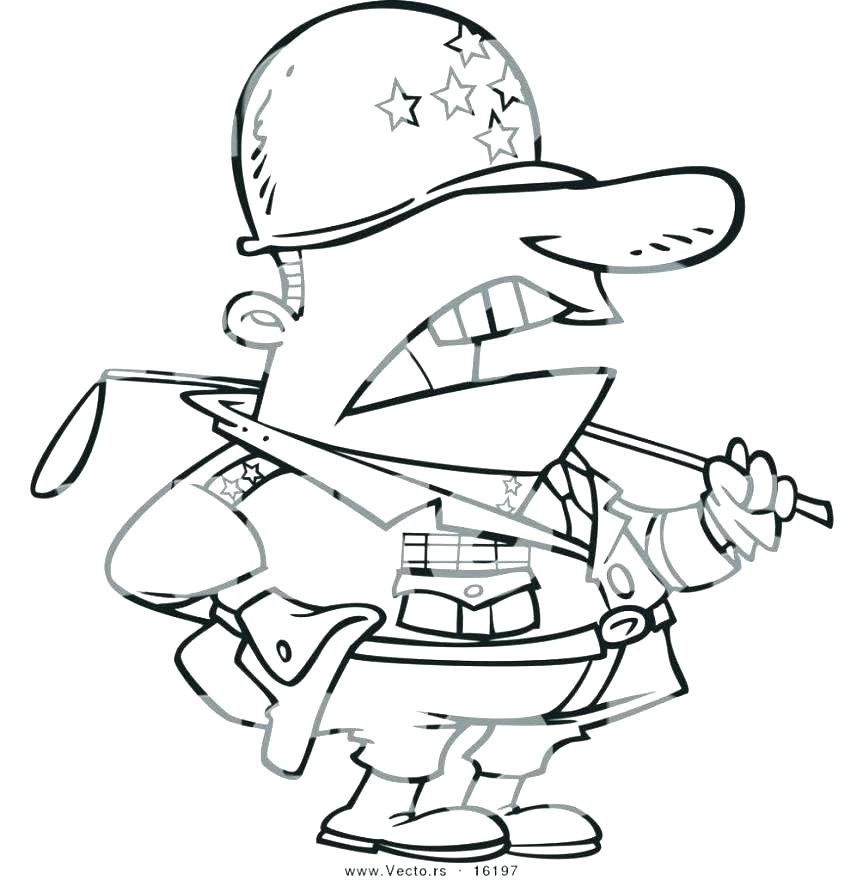 863x880 Army Coloring Page