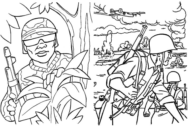 720x480 Attractive Thank You Military Coloring Pages Pictures
