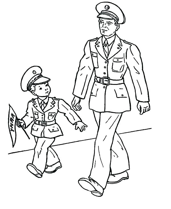600x734 British Soldier Colouring Pages Printable Coloring Captain