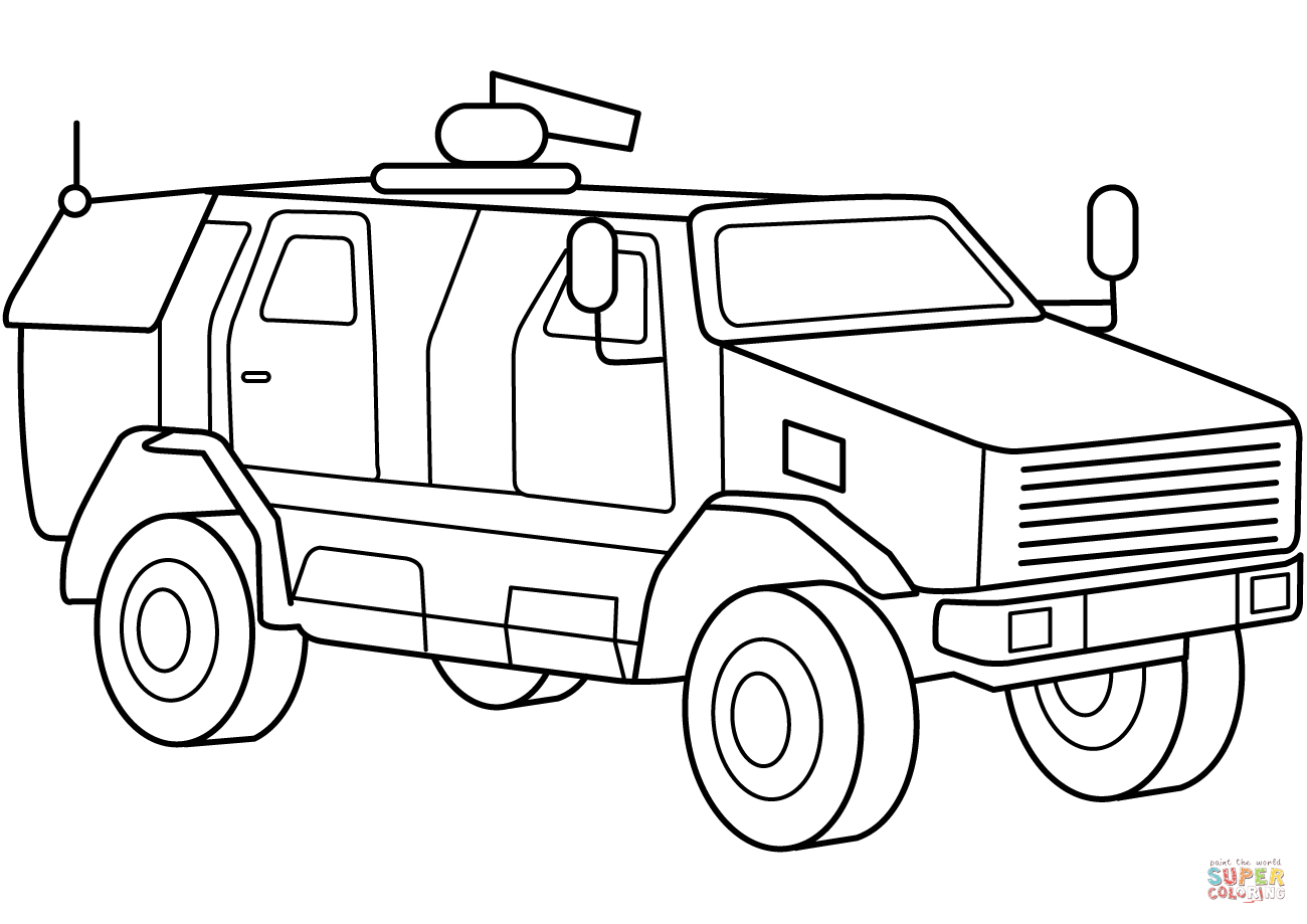 1300x919 Army Truck Coloring Page Military Armored Mrap Vehicle Coloring