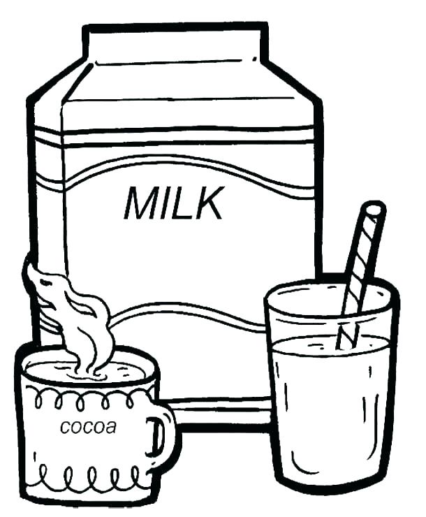 610x740 Milk Coloring Pages A Healthy Milk From Milk Carton Coloring Page