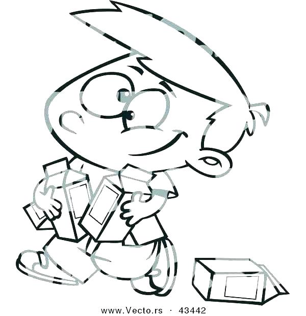 600x620 Milk Carton Coloring Page
