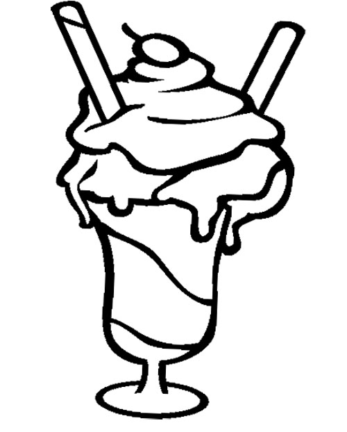 500x622 Milkshake Coloring Page