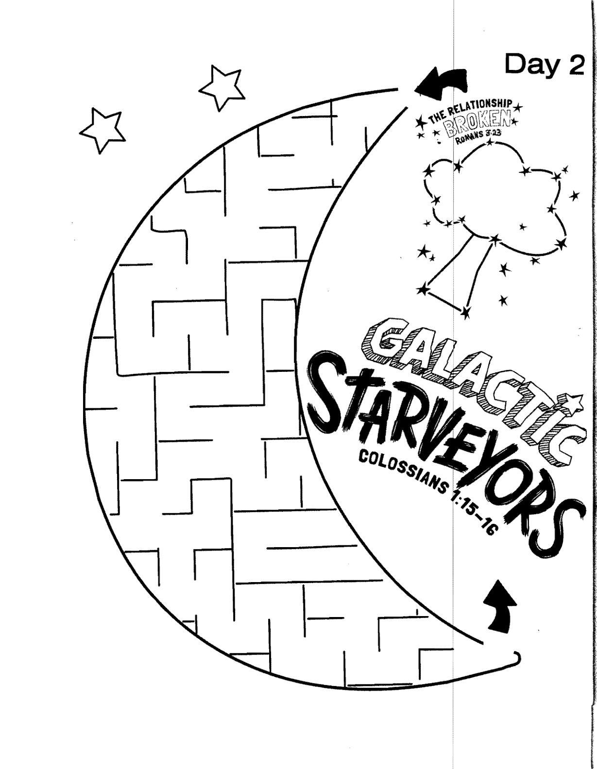 1229x1584 Galactic Starveyors Coloring Sheet Vbs 2017 Day 2 (Easy Maze