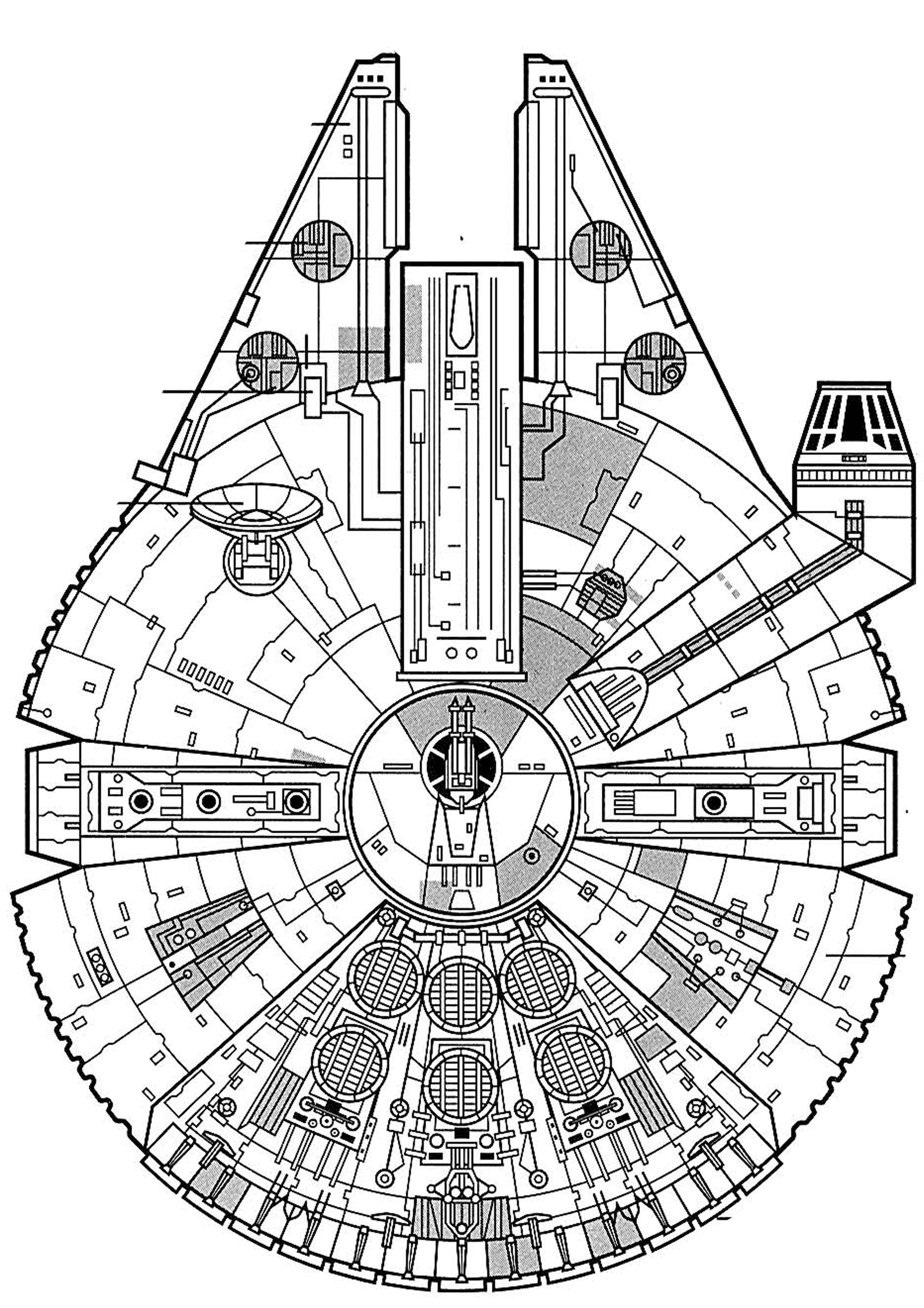 Millenium Falcon Coloring Page