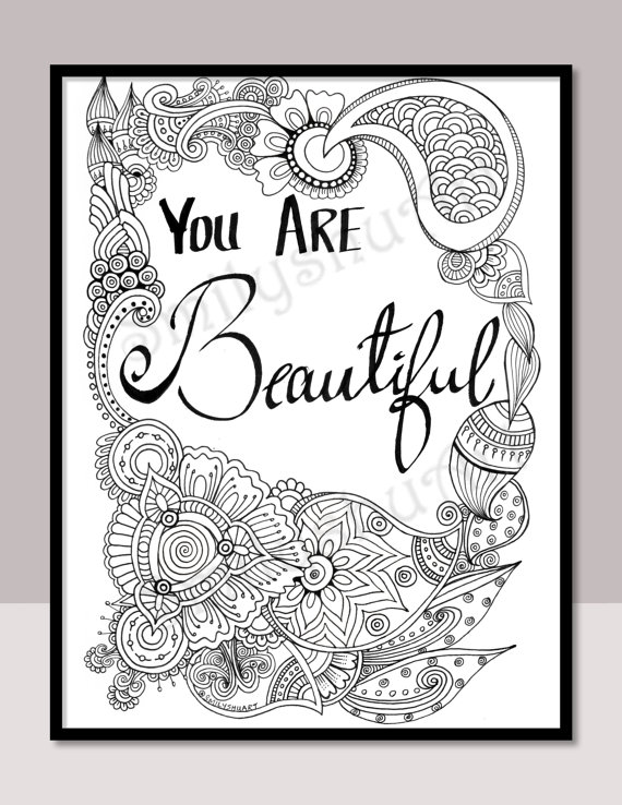570x738 You Are Beautiful Instant Download Printable Motivational