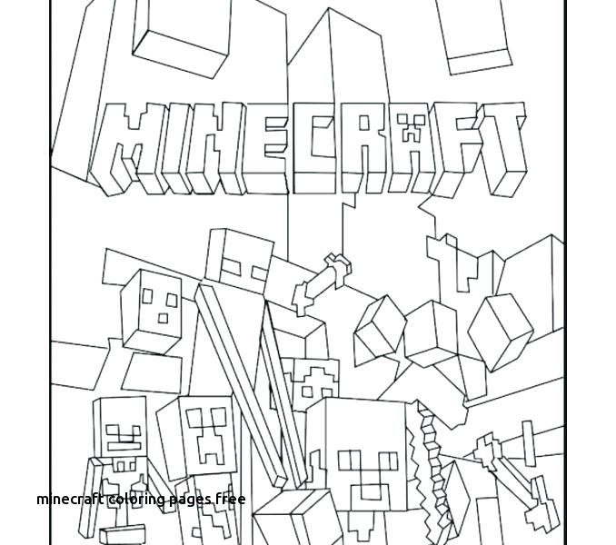 678x600 Minecraft Coloring Pages