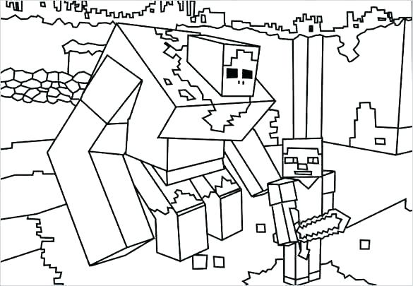 585x405 Minecraft Coloring Pages Coloring Page Minecraft Coloring Pages