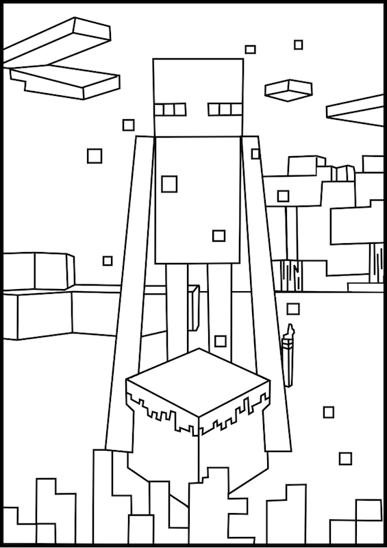 565x800 Printable Minecraft Enderman Coloring Pages. Coloring Pages
