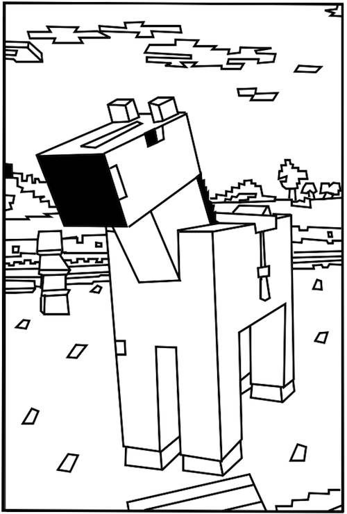 500x740 Printable Minecraft Horse Coloring Pages. Minecraft