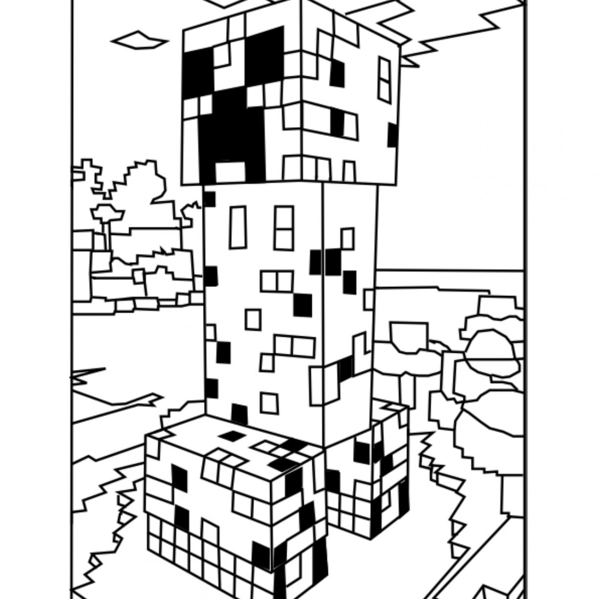 1224x1224 Amazing Minecraft Ocelot Coloring Pages Free Printable Kids
