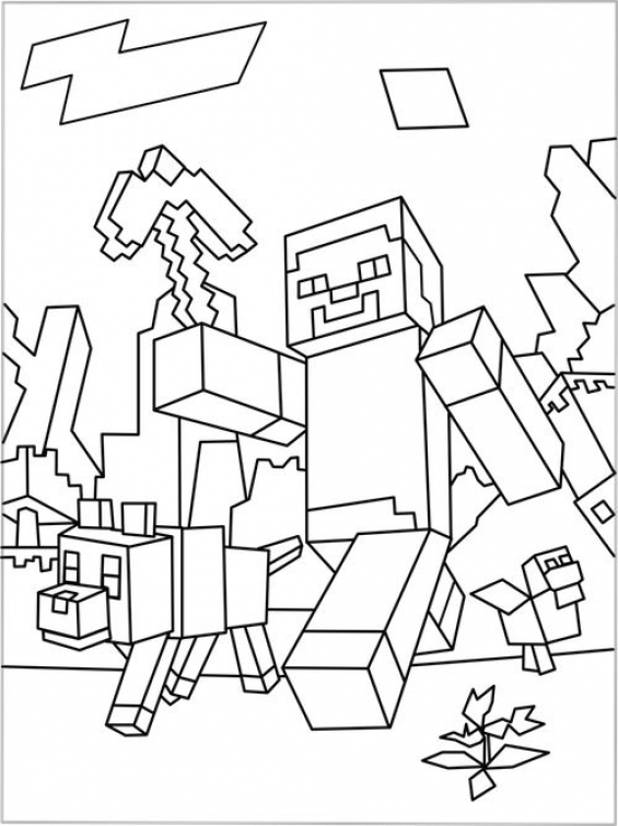 565x755 Coloring Minecraft Coloring Pages Stampy As Well As Minecraft