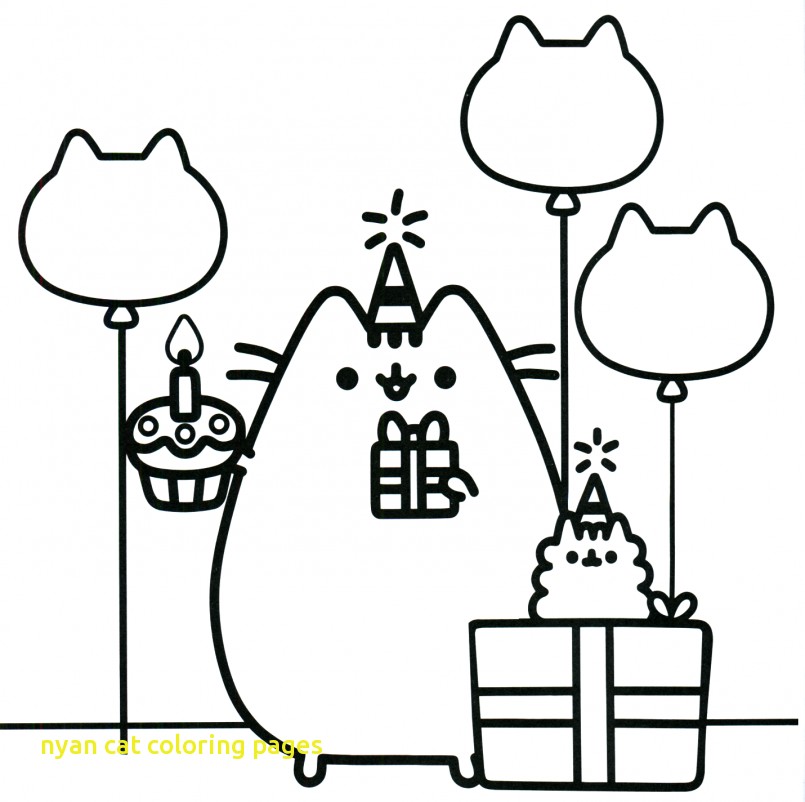805x802 Nyan Cat Coloring Pages With Coloring Pusheen Cat Coloring Pages