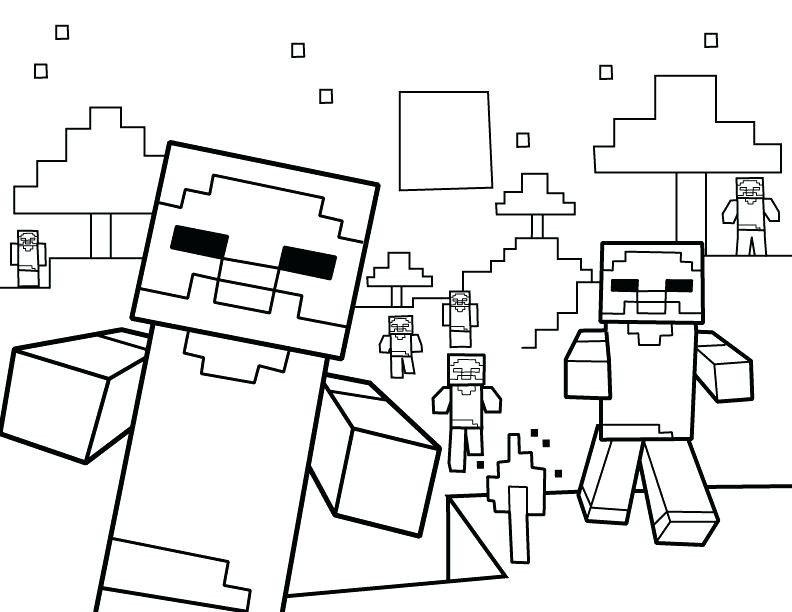Minecraft Characters Coloring Pages