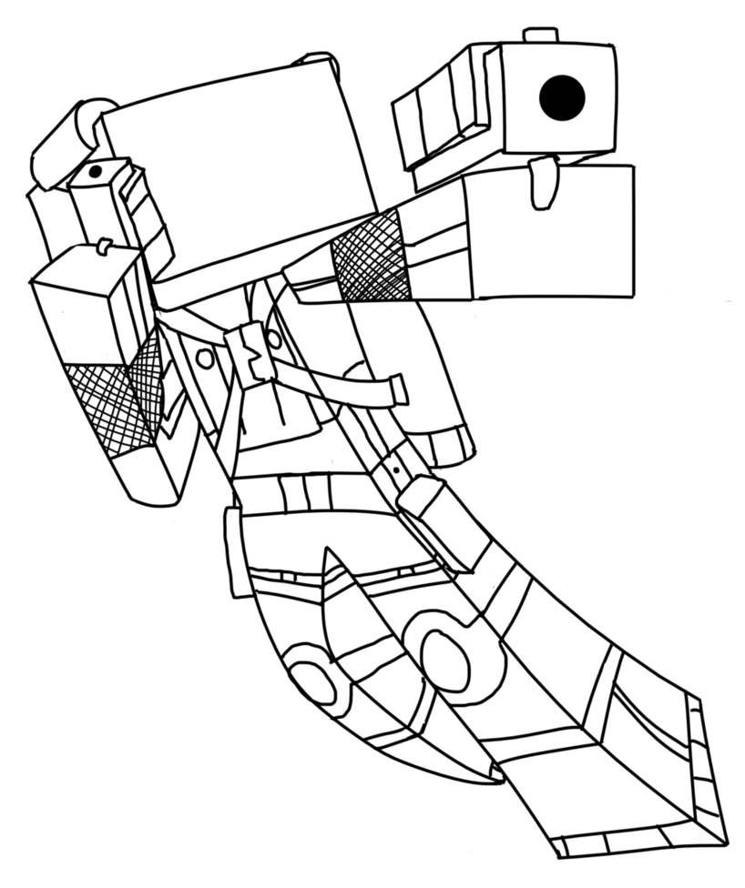 818x976 Minecraft Skin Coloring Page Free Download