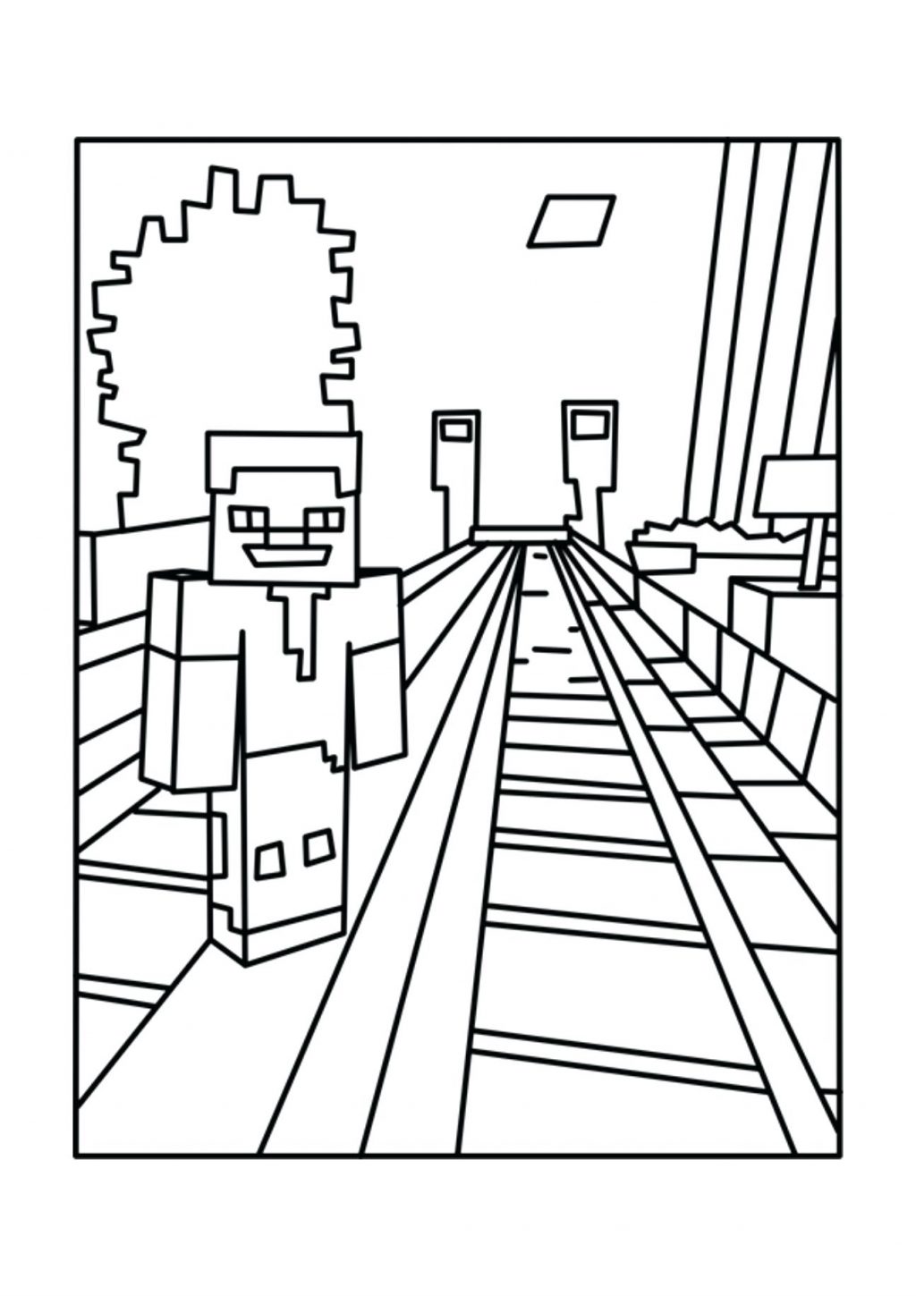 1024x1449 Coloring Pages ~ Minecraft Printable Coloring Pages Kids Sword
