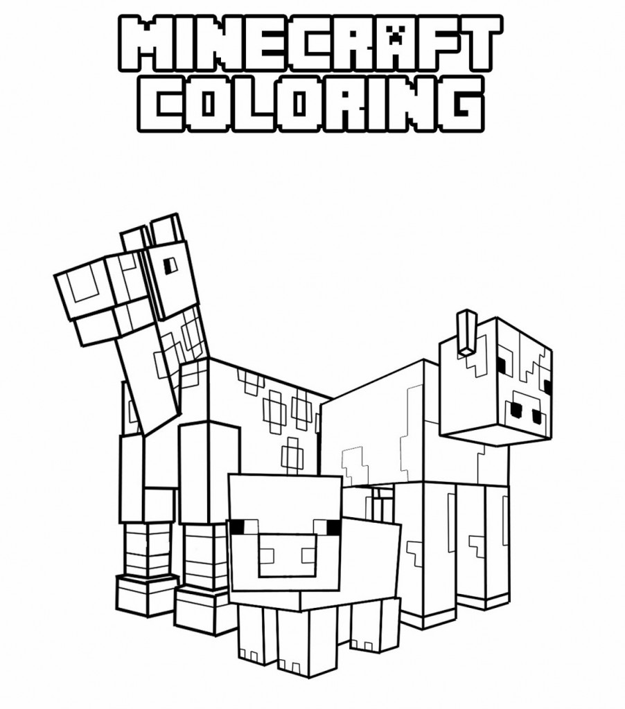 902x1024 Minecraft Funny Character Free Coloring Page Kids, Minecraft