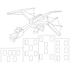 Minecraft Coloring Pages Ender Dragon
