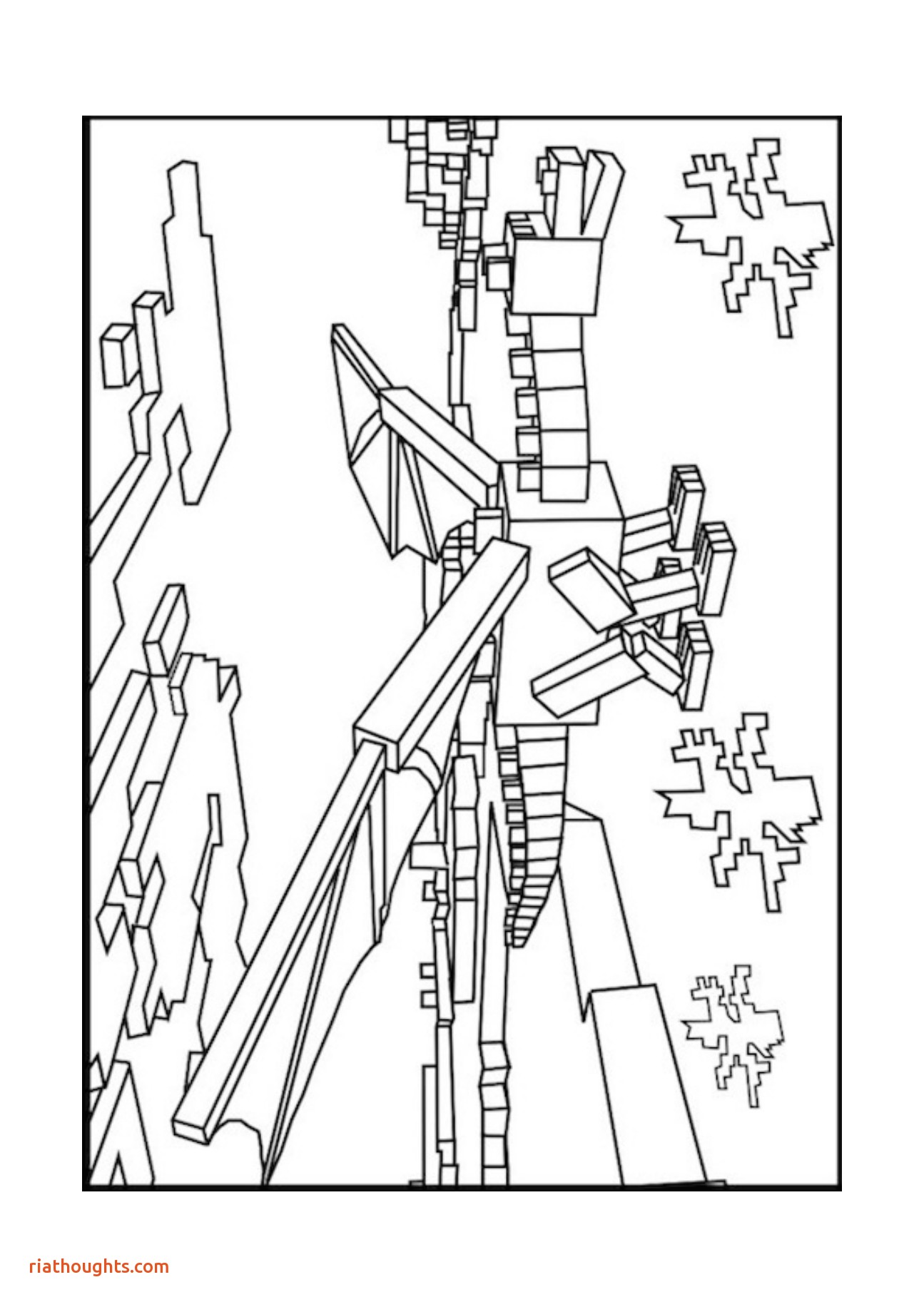 1295x1832 Unique Minecraft Coloring Pages Ender Dragon Coloring