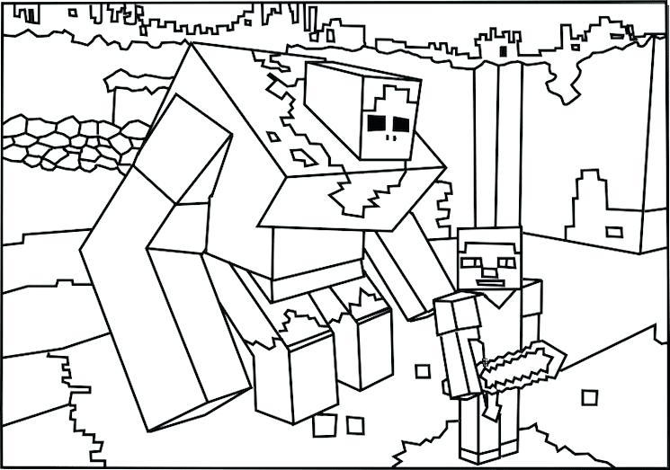 745x523 Minecraft Coloring Page Coloring Pages Minecraft Colouring Pages