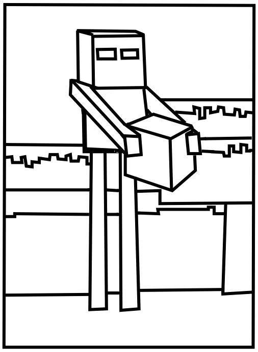 506x692 Minecraft Coloring Pages Enderman