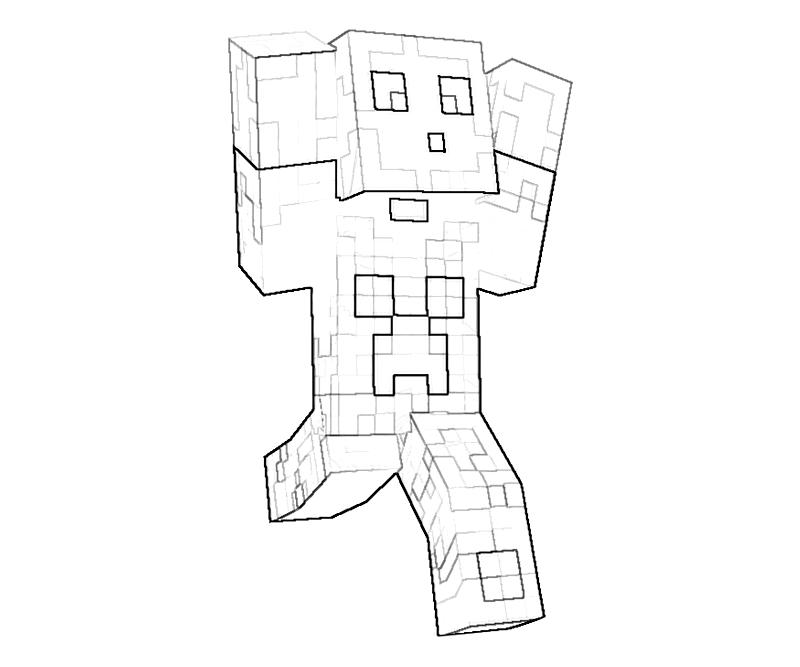 800x667 Printable Minecraft Character Action Coloring Pages Coloring Kids