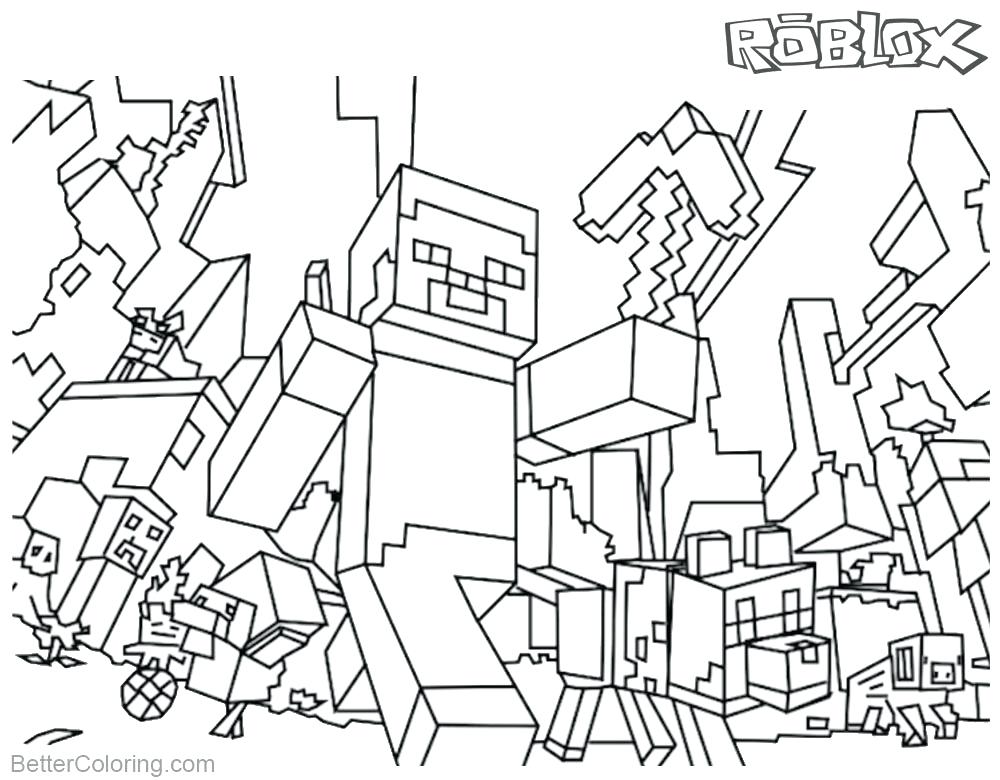 1000x780 Printable Minecraft Coloring Pages Coloring Page Video Games