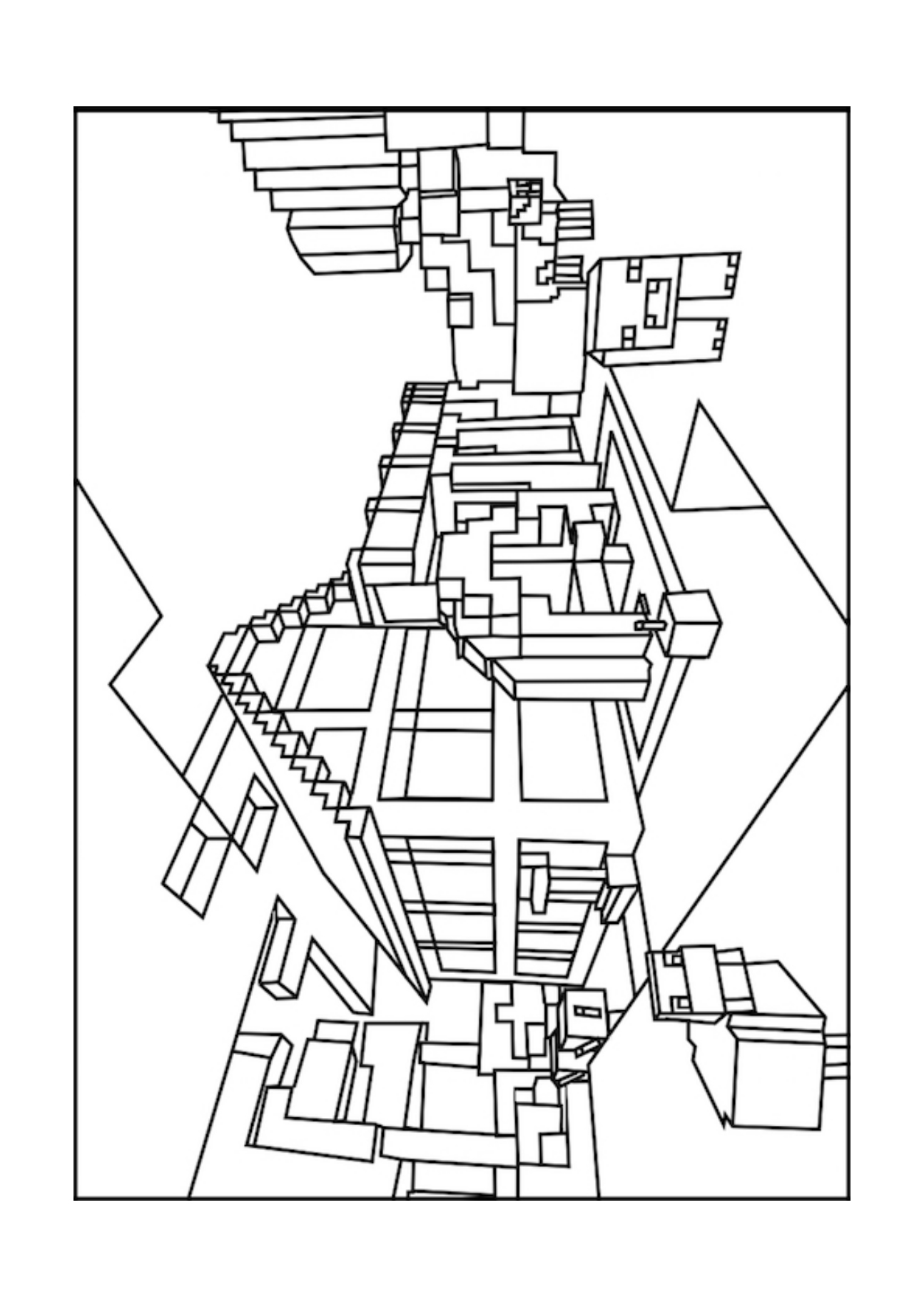 1295x1832 Kids Under 7 Minecraft Coloring Pages And Printable