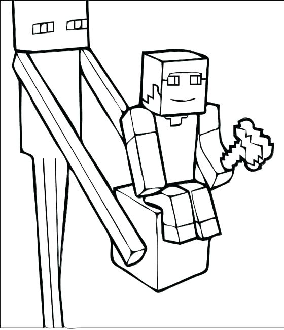 560x650 Herobrine Coloring Pages
