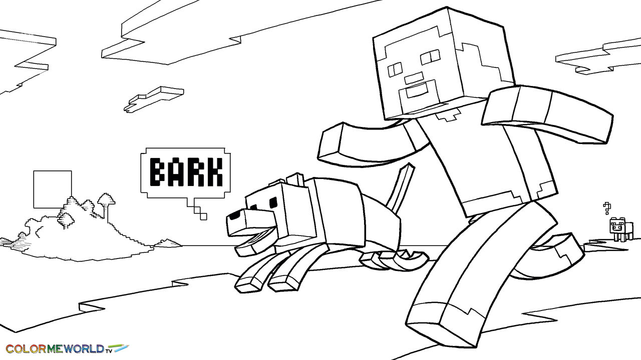 1280x720 Minecraft Herobrine Coloring Pages