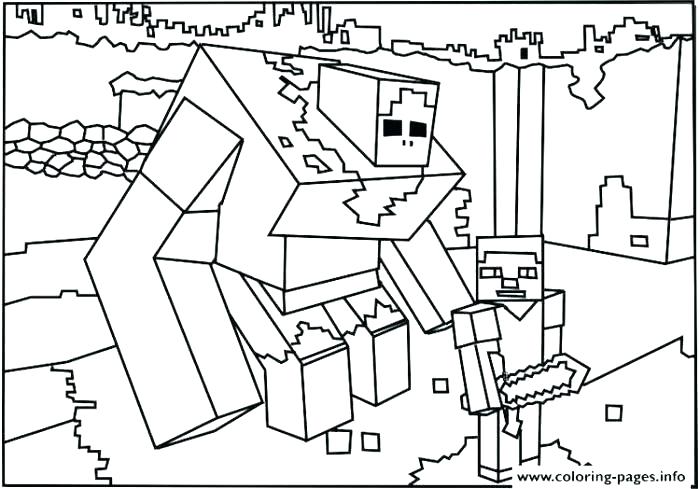 700x489 Minecraft Printable Coloring Pages
