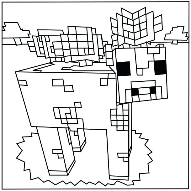 609x610 Printable Minecraft Coloring Pages Spider Coloring Pages Printable