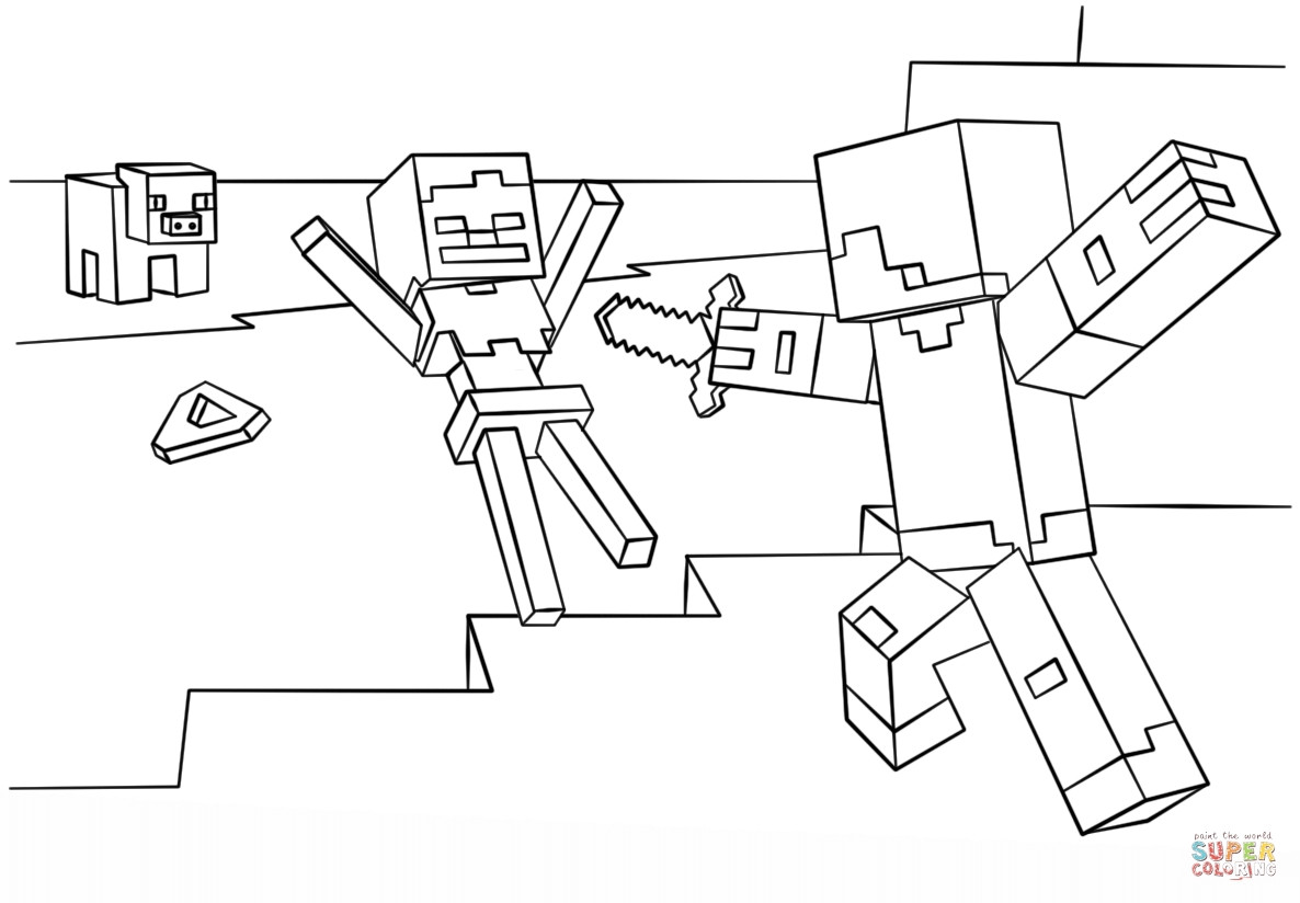 1186x824 Minecraft Steve Coloring Pages Home 16 Diamond Armor