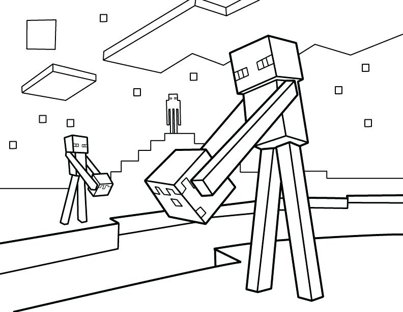 792x612 Minecraft Coloring Pages Wither Boss Coloring Pages Free Printable