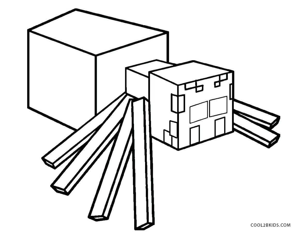 1164x917 Minecraft Colouring Pages Wither Free Printable Spider Coloring