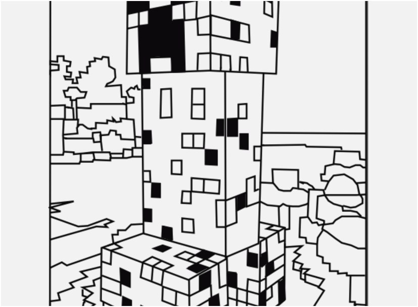 827x609 Printable Minecraft Coloring Pages Picture Best Minecraft Creeper
