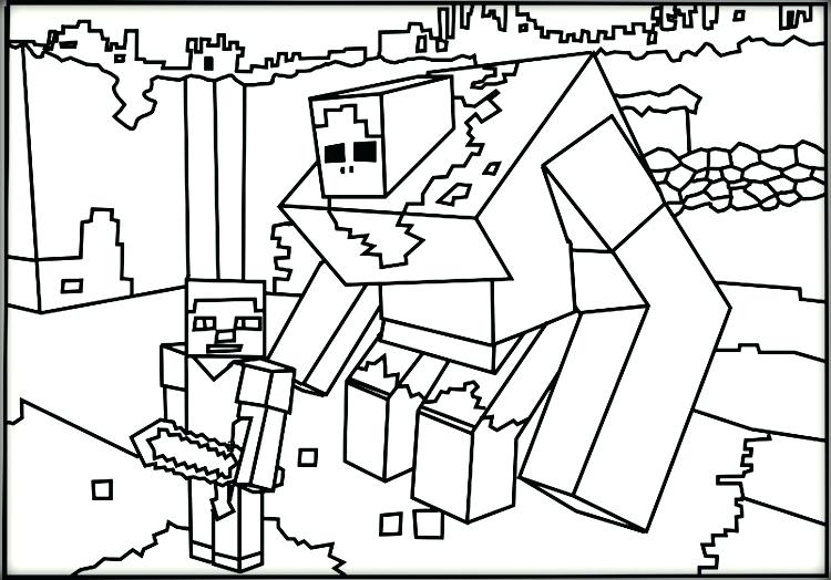 750x524 Coloring Pages Minecraft