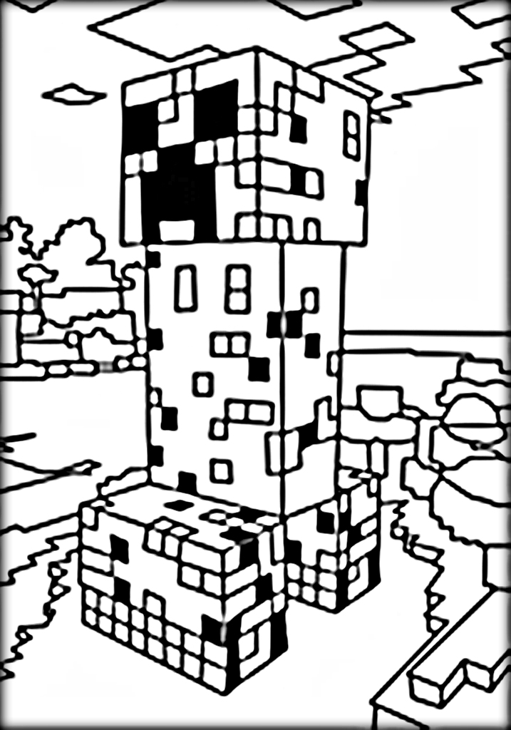 717x1024 Minecraft Coloring Pages Free 223 Games Coloring