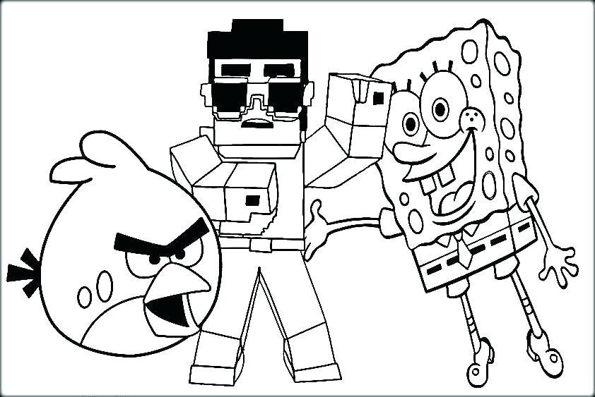 842x563 Free Printable Minecraft Creeper Coloring Pages Sword Page